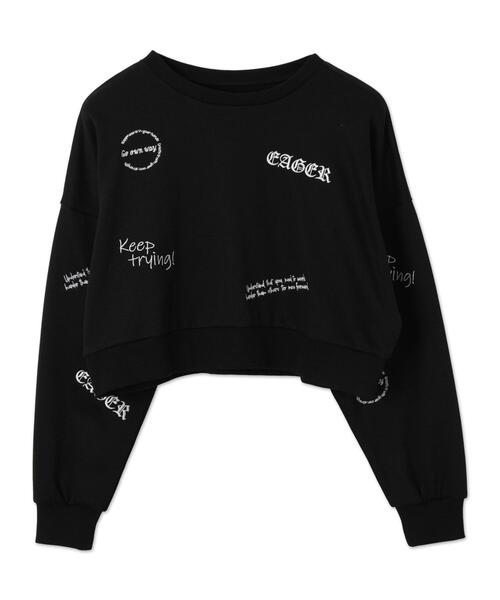 WEGO（ウィゴー）の「WEGO/スクリブルグラフィックスウェット（スウェット・レディース・ホワイト/ブラック・FREE）」の14枚目の写真