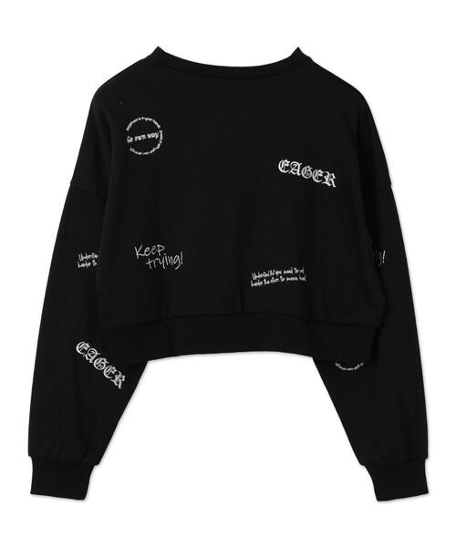 WEGO（ウィゴー）の「WEGO/スクリブルグラフィックスウェット（スウェット・レディース・ホワイト/ブラック・FREE）」の15枚目の写真