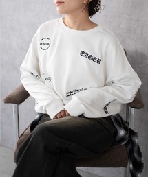 WEGO | WEGO/【24年秋冬新作】スクリブルグラフィックスウェット(スウェット)