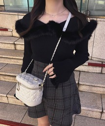 2wayふわふわ襟ニットプルオーバー【ZOZOTOWN限定アイテム】