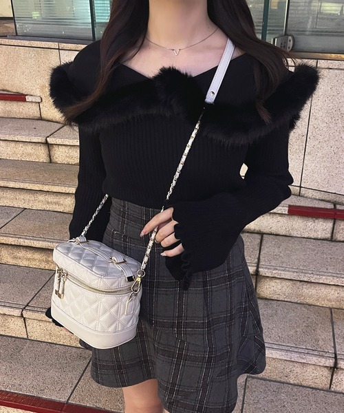 セール】2wayふわふわ襟ニットプルオーバー【ZOZOTOWN限定アイテム