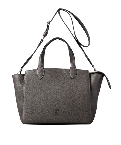 HIROFU(ヒロフ)の「【ヴァローレ】レザーハンドバッグ M 2WAY 本革(商品番号:P25-35415)(ハンドバッグ・レディース・アイボリー系1/グレー系その他2/グレー系その他/グレー系8・02)」の3枚目の写真