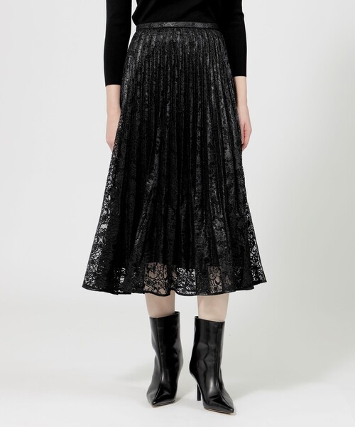 未使用✨エポカ　ラスターレースプリーツスカート　黒　Sサイズ 未使用✨エポカラスターレースプリーツスカート黒Sサイズ