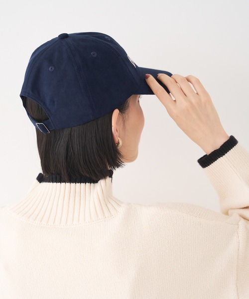 coca（coca）（コカ）の「スウェード調 ロゴ刺繍キャップ（キャップ・レディース・ネイビー/アイボリー・ONE SIZE）」の12枚目の写真