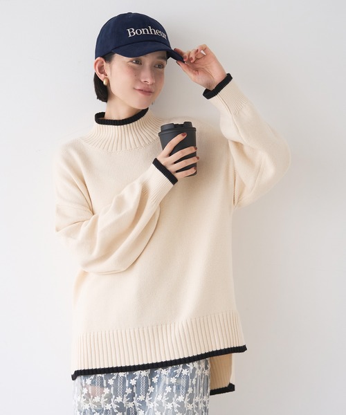 coca（coca）（コカ）の「スウェード調 ロゴ刺繍キャップ（キャップ・レディース・ネイビー/アイボリー・ONE SIZE）」の10枚目の写真