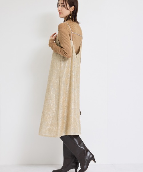 ROPE'(ロペ)の「スパンコールバックUキャミワンピース(ワンピース・レディース・ホワイト系その他/ベージュ・FREE)」の18枚目の写真