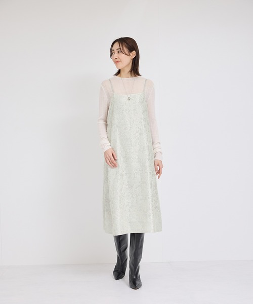 ROPE'(ロペ)の「スパンコールバックUキャミワンピース(ワンピース・レディース・ホワイト系その他/ベージュ・FREE)」の7枚目の写真