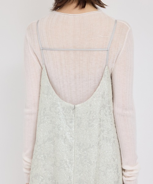 ROPE'(ロペ)の「スパンコールバックUキャミワンピース(ワンピース・レディース・ホワイト系その他/ベージュ・FREE)」の12枚目の写真