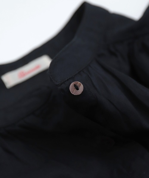 Brocante（ブロカント）の「[Brocante / ブロカント] インドボイル フロンセシャツ（シャツ/ブラウス・レディース・ブラック/チャコールグレー/ベージュ/ホワイト/ロイヤルブルー/レモンイエロー・2）」の19枚目の写真