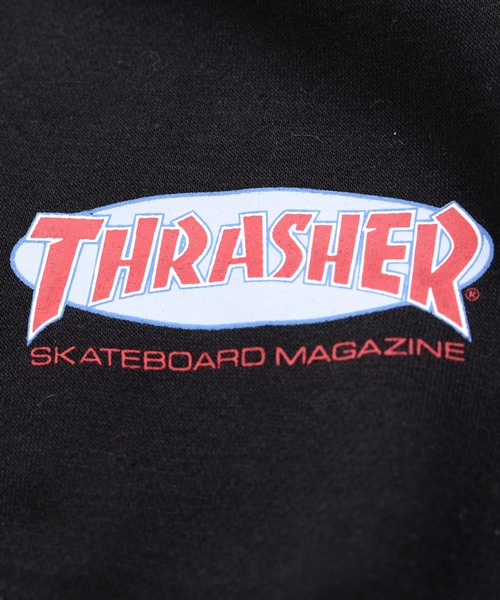 THRASHER（スラッシャー）の「『THRASHER/スラッシャー』総柄プリント＆刺繍C/N長袖 トレーナー （スウェット・レディース・グリーン/ブラック/ネイビー/ホワイト・L/M）」の6枚目の写真