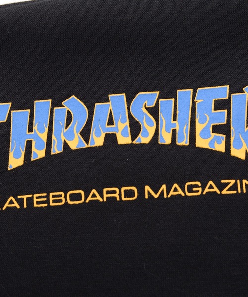 THRASHER（スラッシャー）の「『THRASHER/スラッシャー』総柄プリント＆刺繍C/N長袖 トレーナー （スウェット・レディース・グリーン/ブラック/ネイビー/ホワイト・L/M）」の9枚目の写真