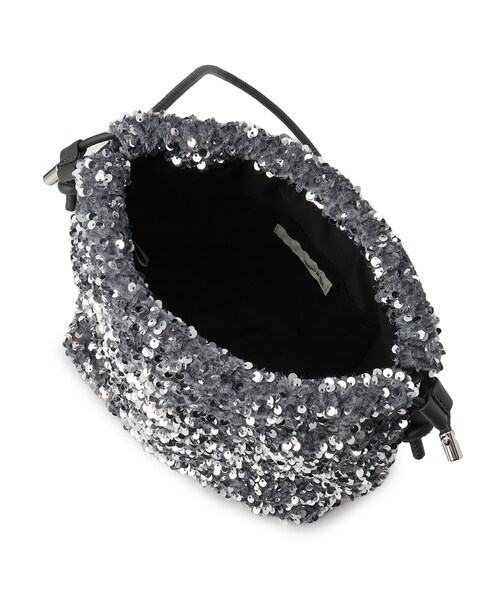 SHOO・LA・RUE（シューラルー）の「◆スパンコール巾着ショルダーバッグ（ショルダーバッグ・レディース・シルバー/シルバー系3/ブラック・00）」の9枚目の写真