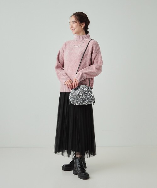 SHOO・LA・RUE（シューラルー）の「◆スパンコール巾着ショルダーバッグ（ショルダーバッグ・レディース・シルバー/シルバー系3/ブラック・00）」の14枚目の写真