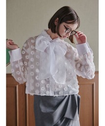 coel コエル　フラワーモチーフチュールトップス coel コエル フラワーモチーフチュールトップス coel コエル