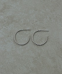 【silver925】ねじりフープピアス