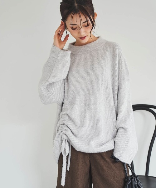 ハロッズ2000年モデル フード付き（セーター毛玉あり） 150㎝前後の小柄さんサイズ】ふわとろ ドロストニット（ニット