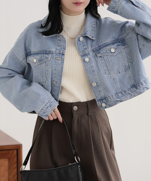 nouvellemoi（ヌーベルモイ）の「ショート丈デニムジャケット（デニム