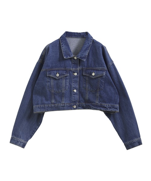 nouvellemoi（ヌーベルモイ）の「ショート丈デニムジャケット（デニムジャケット・レディース・ブルー/サックスブルー/ブラック/インディゴブルー・M）」の20枚目の写真