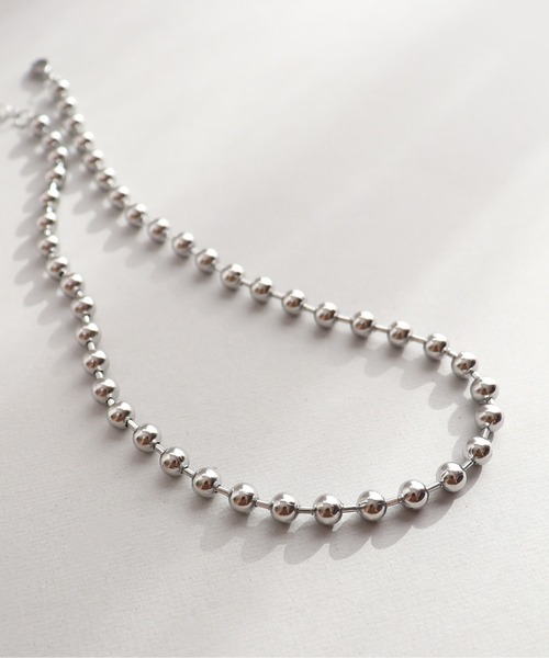 ieLS（イエルズ）の「金属アレルギー対応「ieLS」ステンレス　ボールチェーンネックレス（ネックレス・メンズ・シルバー/ゴールド・ONE SIZE）」の6枚目の写真