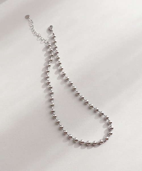 ieLS（イエルズ）の「金属アレルギー対応「ieLS」ステンレス　ボールチェーンネックレス（ネックレス・メンズ・シルバー/ゴールド・ONE SIZE）」の5枚目の写真