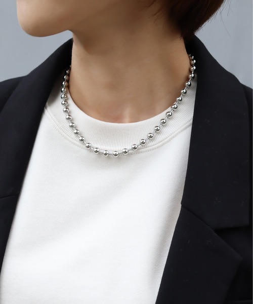 ieLS（イエルズ）の「金属アレルギー対応「ieLS」ステンレス　ボールチェーンネックレス（ネックレス・メンズ・シルバー/ゴールド・ONE SIZE）」の7枚目の写真