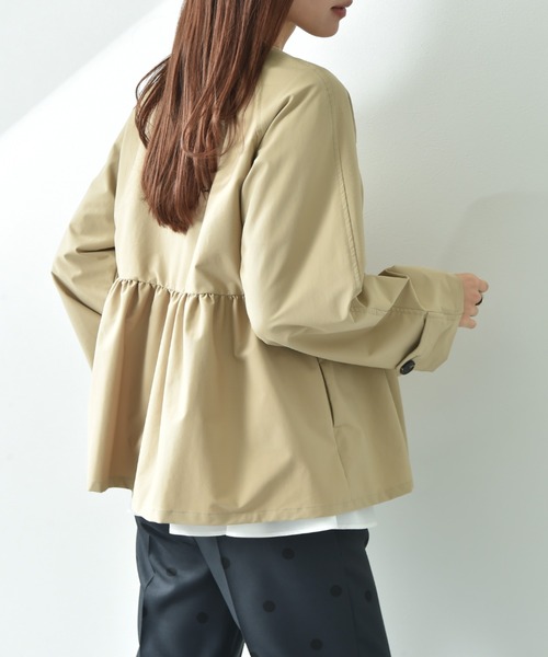 INTERPLANET（インタープラネット）の「ノーカラーオーバーサイズショートコート（その他アウター・レディース・ベージュ/ブラック/アイボリー・FREE）」の13枚目の写真