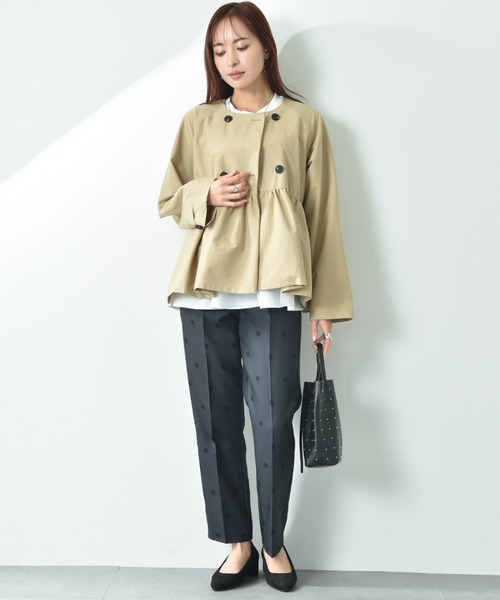 INTERPLANET（インタープラネット）の「ノーカラーオーバーサイズショートコート（その他アウター・レディース・ベージュ/ブラック/アイボリー・FREE）」の16枚目の写真