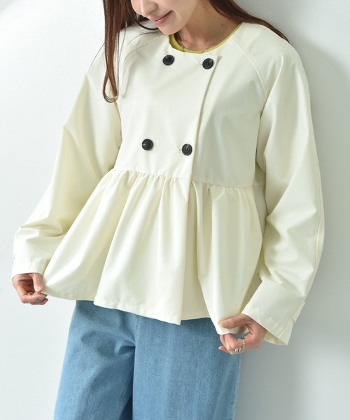 INTERPLANET（インタープラネット）の「ノーカラーオーバーサイズショートコート（その他アウター・レディース・ベージュ/ブラック/アイボリー・FREE）」の19枚目の写真