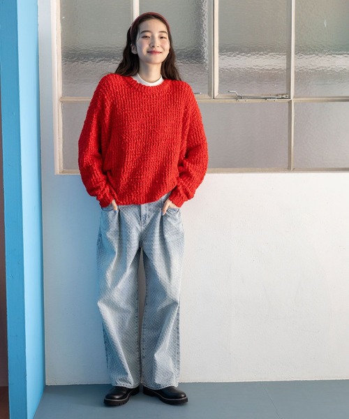 新品❤️アルチビオ❤️ハイネックプル セール】ポコポコMIXプルオーバー（ニット/セーター）｜niko and