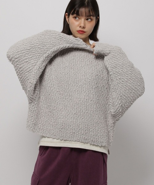 新品❤️アルチビオ❤️ハイネックプル セール】ポコポコMIXプルオーバー（ニット/セーター）｜niko and