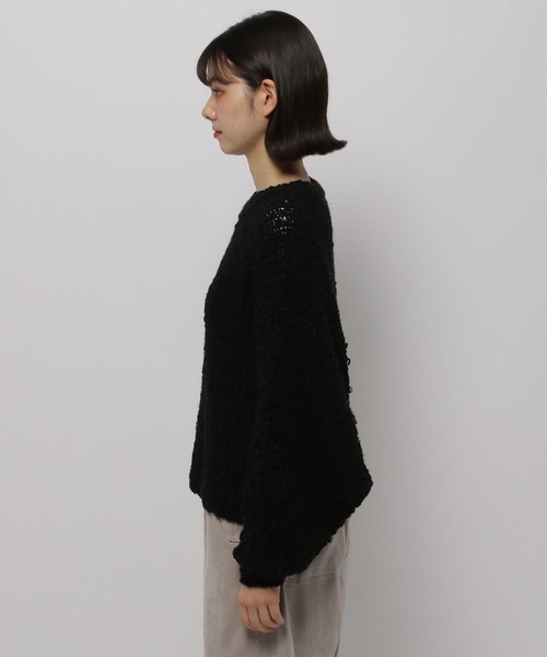 niko and...（ニコアンド）の「ポコポコMIXプルオーバー（ニット/セーター・レディース・レッド/ブラック/ライトグレー・FREE）」の13枚目の写真