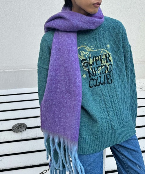 SENSE OF PLACE by URBAN RESEARCH（センスオブプレイスバイアーバンリサーチ）の「『別注』SHUHEI KOKI×SENSE OF PLACE　プリントニット（ニット/セーター・メンズ・ブルー/ライトベージュ/ダークブラウン・MEDIUM/LARGE）」の19枚目の写真