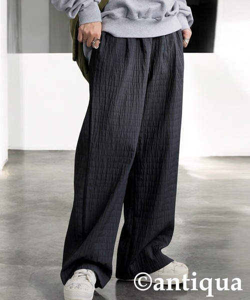 antiqua(アンティカ)の「シワ加工パンツ(その他パンツ・レディース・ブラック/ホワイト・MEDIUM/LARGE)」の9枚目の写真