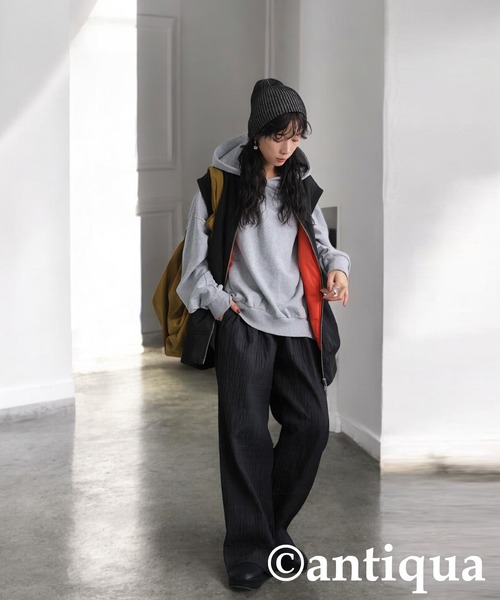 antiqua(アンティカ)の「シワ加工パンツ(その他パンツ・レディース・ブラック/ホワイト・MEDIUM/LARGE)」の12枚目の写真