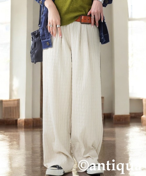 antiqua(アンティカ)の「シワ加工パンツ(その他パンツ・レディース・ブラック/ホワイト・MEDIUM/LARGE)」の5枚目の写真