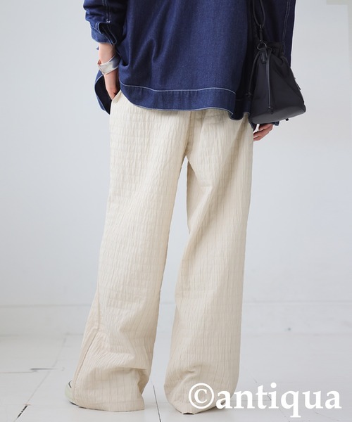 antiqua(アンティカ)の「シワ加工パンツ(その他パンツ・レディース・ブラック/ホワイト・MEDIUM/LARGE)」の7枚目の写真