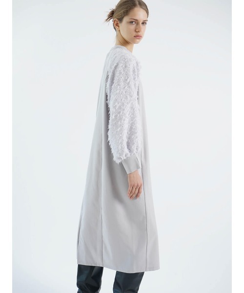 :ETHROF(イーサオブ)の「FRINGE DOCKING ONEPIECE(ワンピース・レディース・ブラック/ライトグレー・FREE)」の6枚目の写真