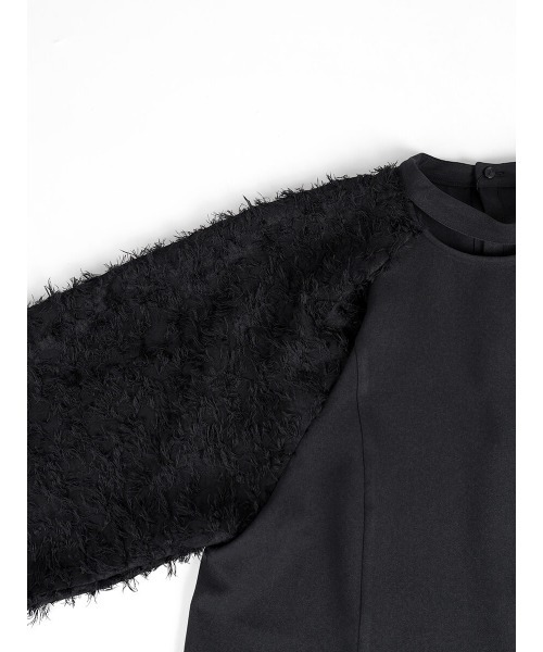:ETHROF(イーサオブ)の「FRINGE DOCKING ONEPIECE(ワンピース・レディース・ブラック/ライトグレー・FREE)」の18枚目の写真