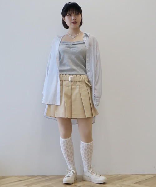 earth music&ecology（アースミュージックアンドエコロジー）の「【WEB限定】シアーシャツ（シャツ/ブラウス・レディース・ブルー/ストライプ/オフホワイト/ブラック・FREE）」の16枚目の写真