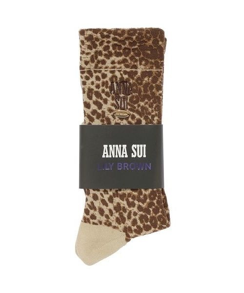 LILY BROWN（リリーブラウン）の「【LILY BROWN × ANNA SUI】ロゴバリエソックス（ソックス/靴下・レディース・レオパード/ホワイト/その他/ブラック・FREE）」の6枚目の写真