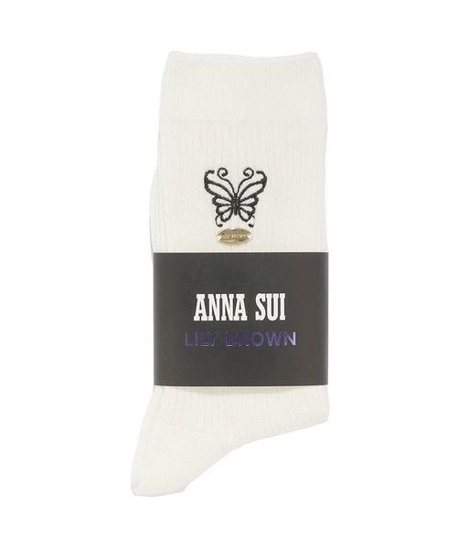 LILY BROWN（リリーブラウン）の「【LILY BROWN × ANNA SUI】ロゴバリエソックス（ソックス/靴下・レディース・レオパード/ホワイト/その他/ブラック・FREE）」の7枚目の写真