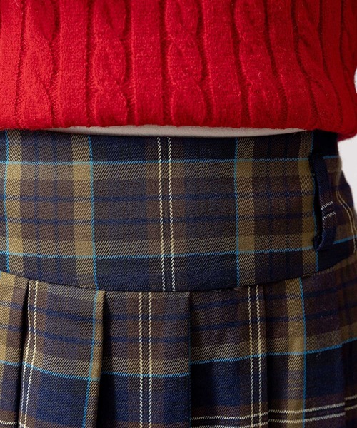 DAY CLOSET（デイ クローゼット）の「【大きいサイズ有/ハイウエスト/裏地付き/消しプリーツ/ロング丈】クラシカルチェック柄フレアスカート レディース（スカート・レディース・ネイビー/ブラック・L/S/M）」の15枚目の写真