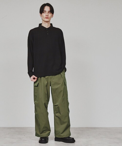 tk.TAKEO KIKUCHI（ティーケータケオキクチ）の「楊柳ポロシャツ（ポロシャツ・メンズ・ライトグレー/ブルーグリーン/ブラック・03/02）」の10枚目の写真