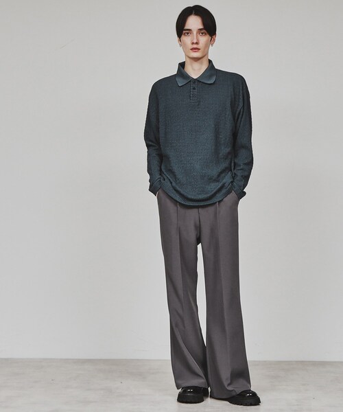 tk.TAKEO KIKUCHI（ティーケータケオキクチ）の「楊柳ポロシャツ（ポロシャツ・メンズ・ライトグレー/ブルーグリーン/ブラック・03/02）」の15枚目の写真