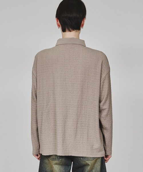 tk.TAKEO KIKUCHI（ティーケータケオキクチ）の「楊柳ポロシャツ（ポロシャツ・メンズ・ライトグレー/ブルーグリーン/ブラック・03/02）」の19枚目の写真