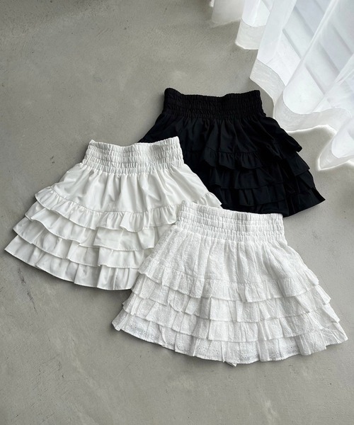ティアードフリルミニスカート（スカート）｜one after another NICE