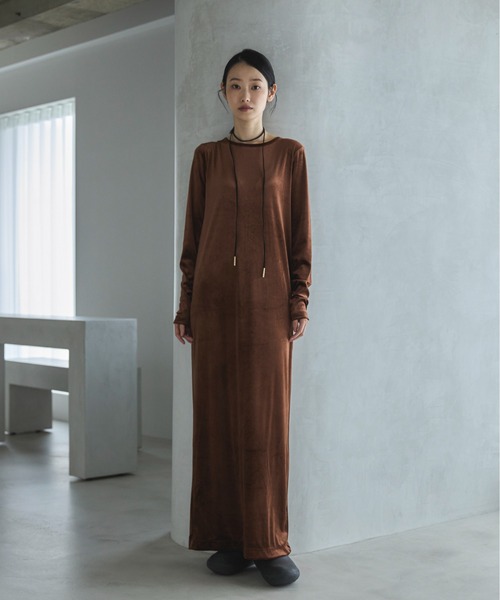 TALL/2Tサイズあり】ベロアロングワンピース（ワンピース