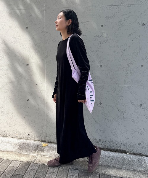 セール】【TALL/2Tサイズあり】ベロアロングワンピース（ワンピース