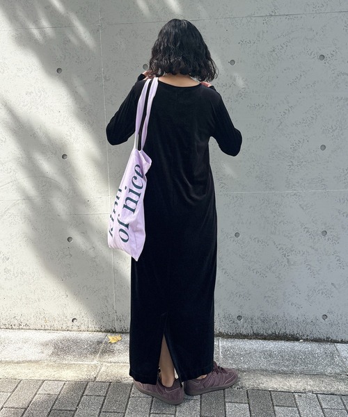 TALL/2Tサイズあり】ベロアロングワンピース（ワンピース）｜feepur