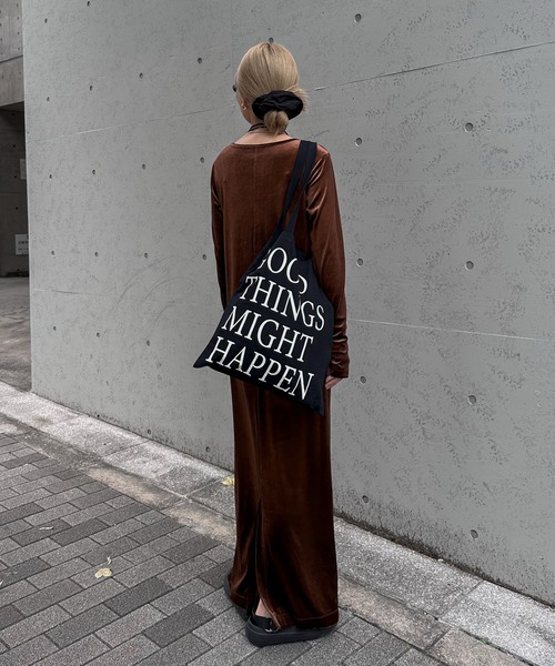 TALL/2Tサイズあり】ベロアロングワンピース（ワンピース）｜feepur